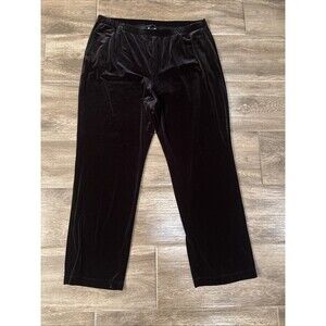 Lands End Women’s L Petite‎ Velvet Black Dress Pants  Fancy